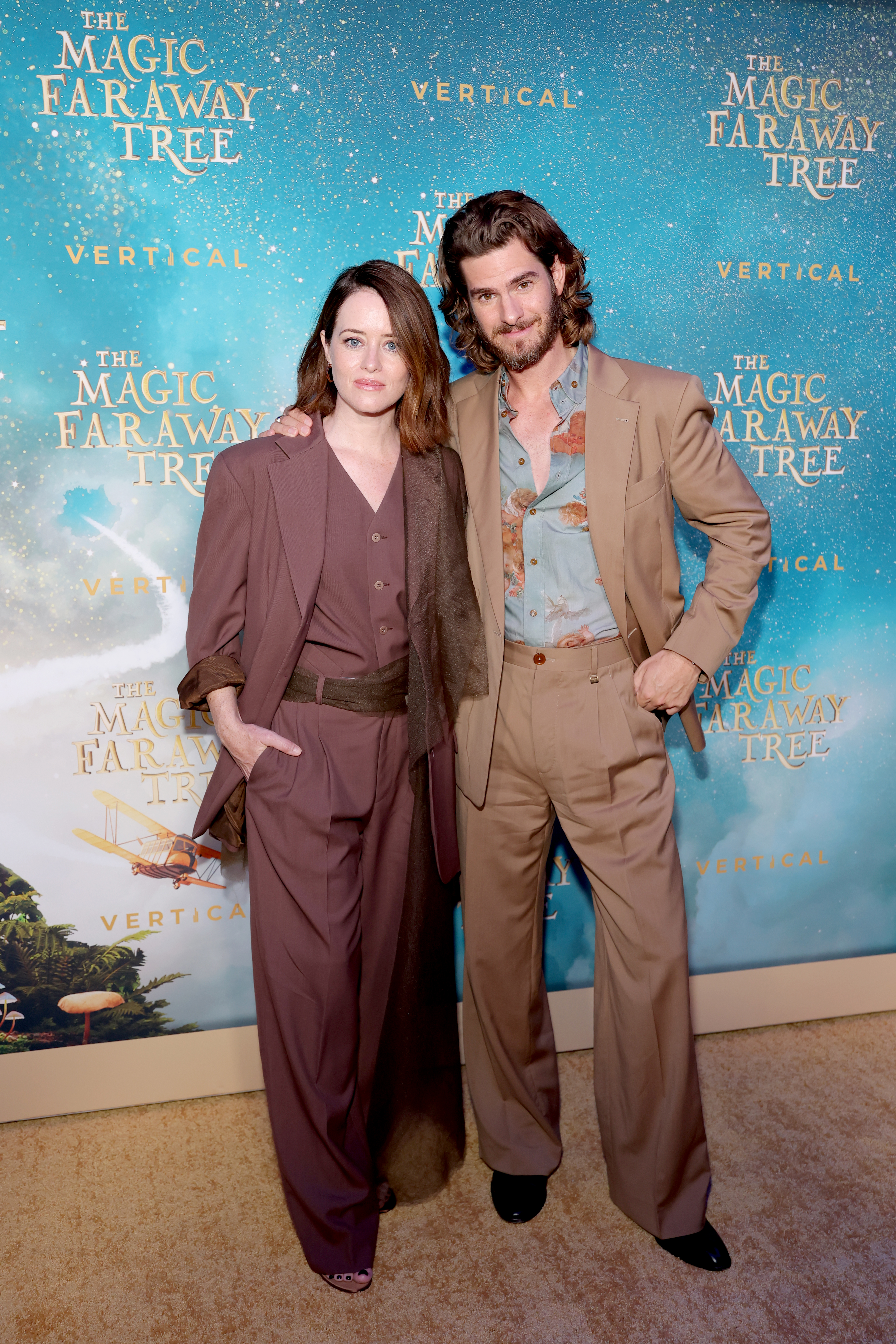Claire Foy and Andrew Garfield attend the premiere of Vertical's 