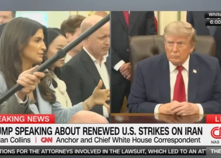 Trump rage-quits press gaggle after CNN’s Kaitlan Collins questions new war strikes