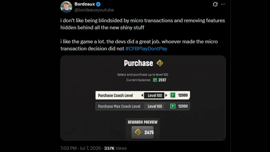 College Football 27 Microtransactions 