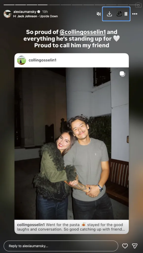 Alexia Umansky and Collin Gosselin smiling together, with Alexia's arm around Collin.