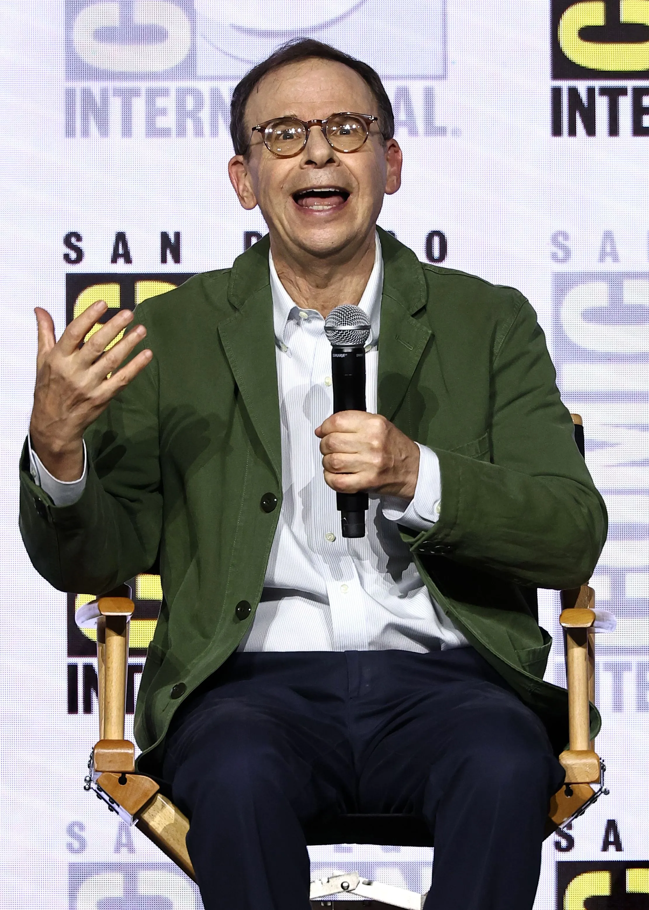Rick Moranis at the Spaceballs Comic-Con panel.