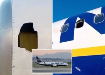 New footage shows damaged engine on horror Ryanair flight where passenger was nearly sucked out