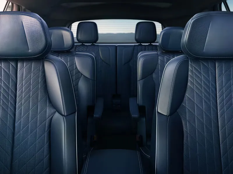 Third-row seats of the Cadillac Vistiq SUV.