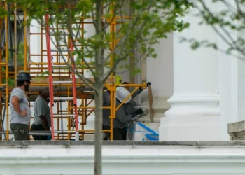 Trump marvels at DC beautification with extreme close-up of blurry concrete