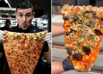 NJ pizza chef goes viral for  3-foot seafood fra diavolo slice