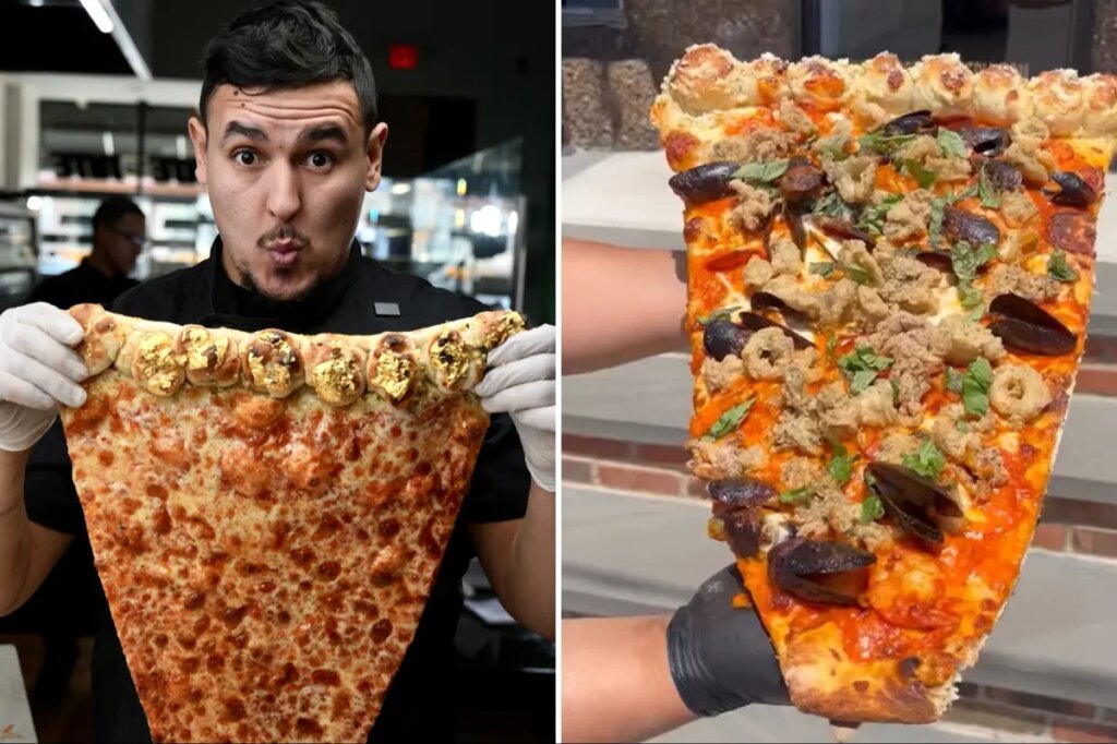 NJ pizza chef goes viral for  3-foot seafood fra diavolo slice