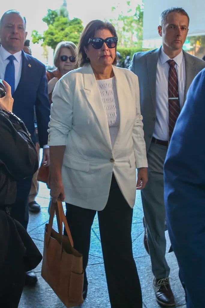 Dana Williamson arriving at the courthouse.