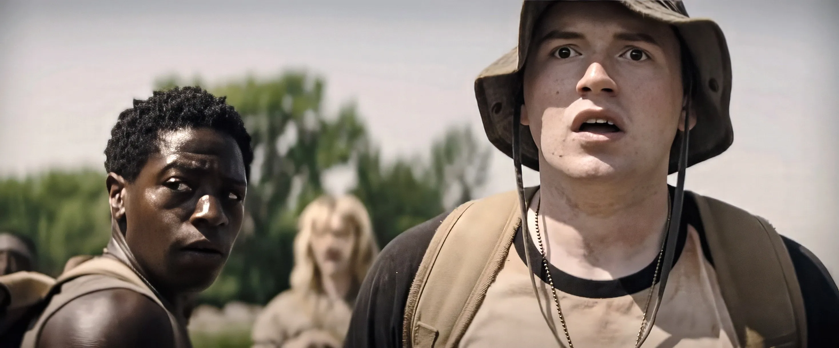 From left, David Jonsson and Cooper Hoffman as characters from the film 
