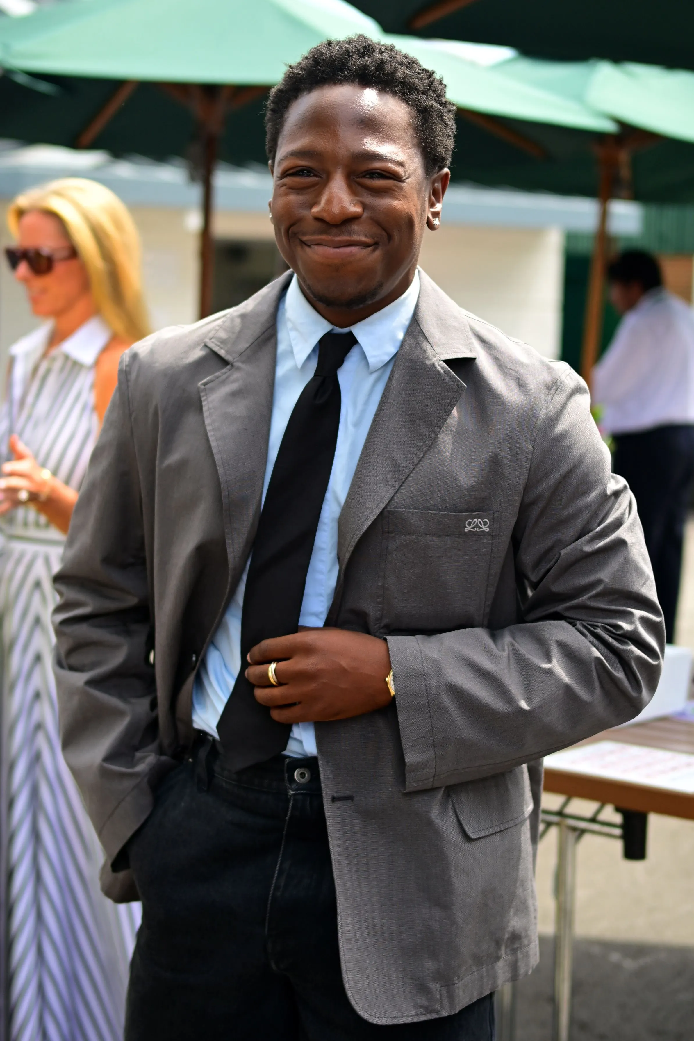 David Jonsson smiling at the Wimbledon Tennis Championships.