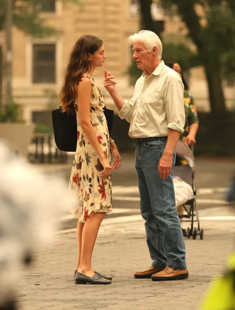 Diana Silvers and Richard Gere filming 