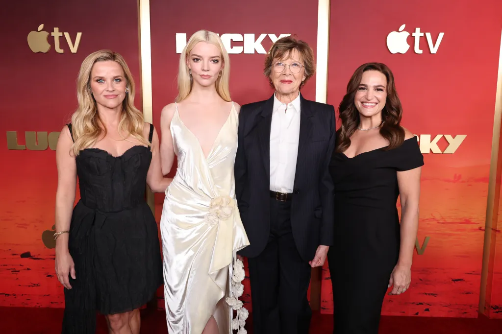 Reese Witherspoon, Anya Taylor-Joy, Annette Bening, and Lauren Levy Neustadter at the premiere of 