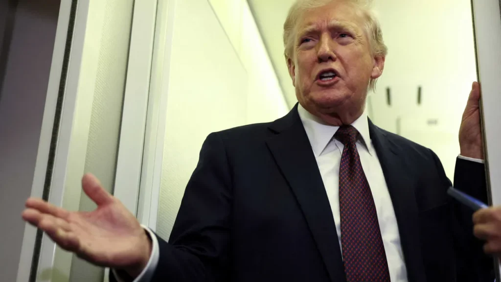 ‘You’re on a dangerous flight’: Trump shocks reporters on Air Force One with threat claim