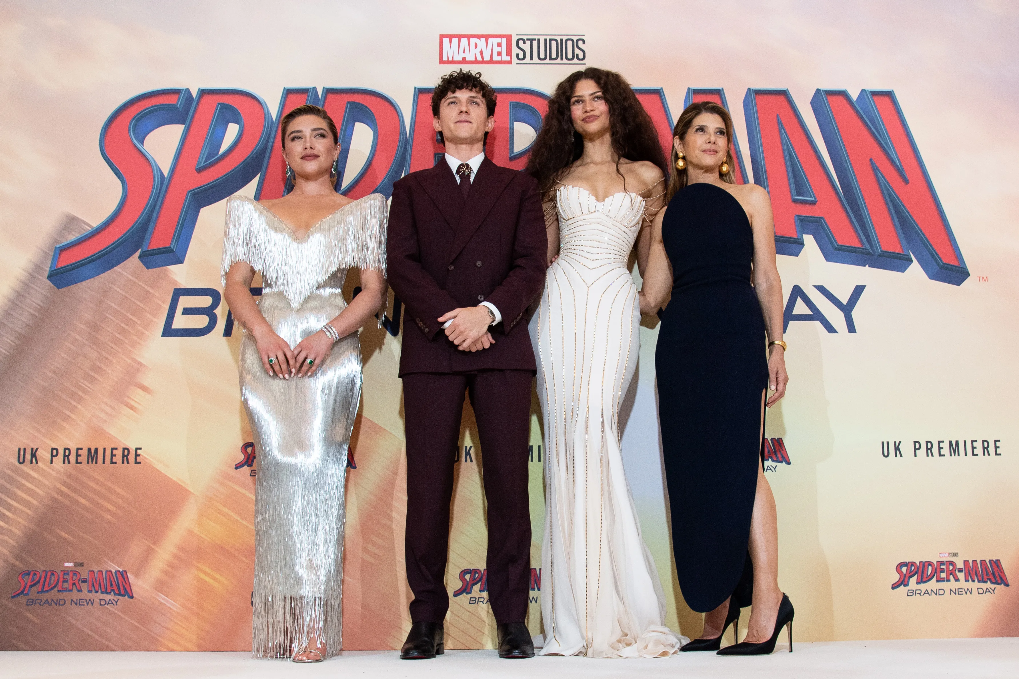 Florence Pugh, Tom Holland, Zendaya, and Marisa Tomei at the 