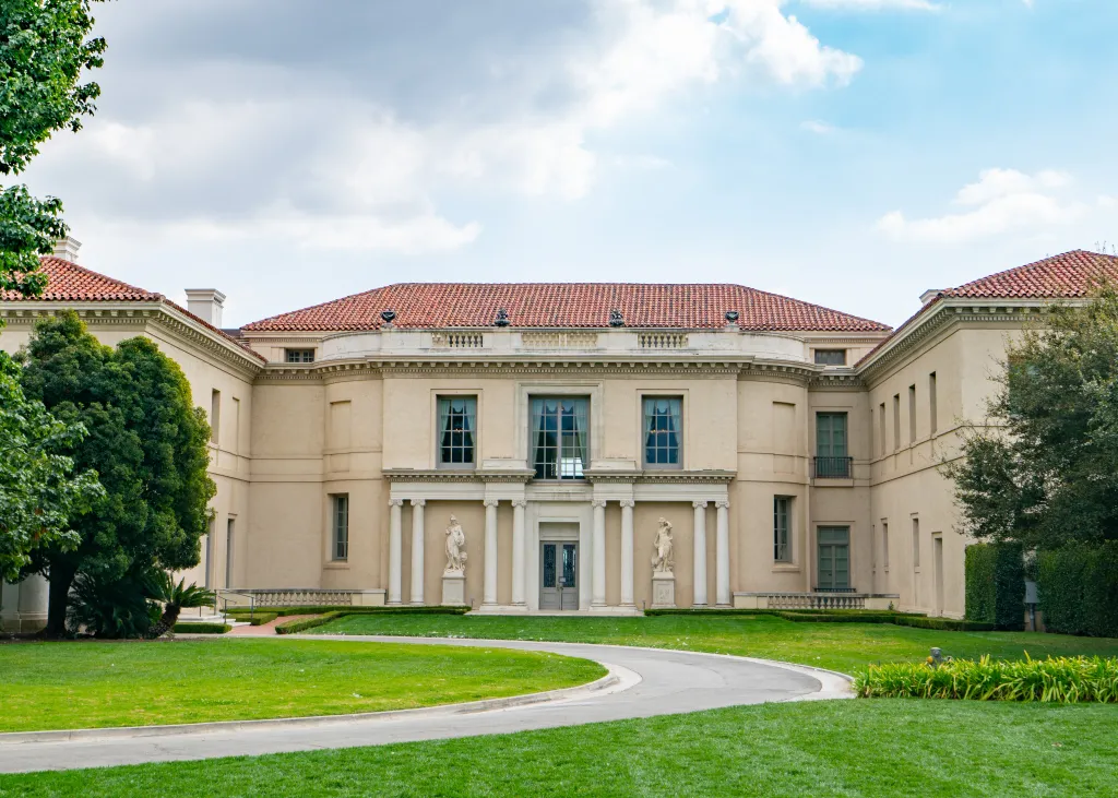 Exterior view of The Huntington Library, Art Museum, and Botanical Gardens.
