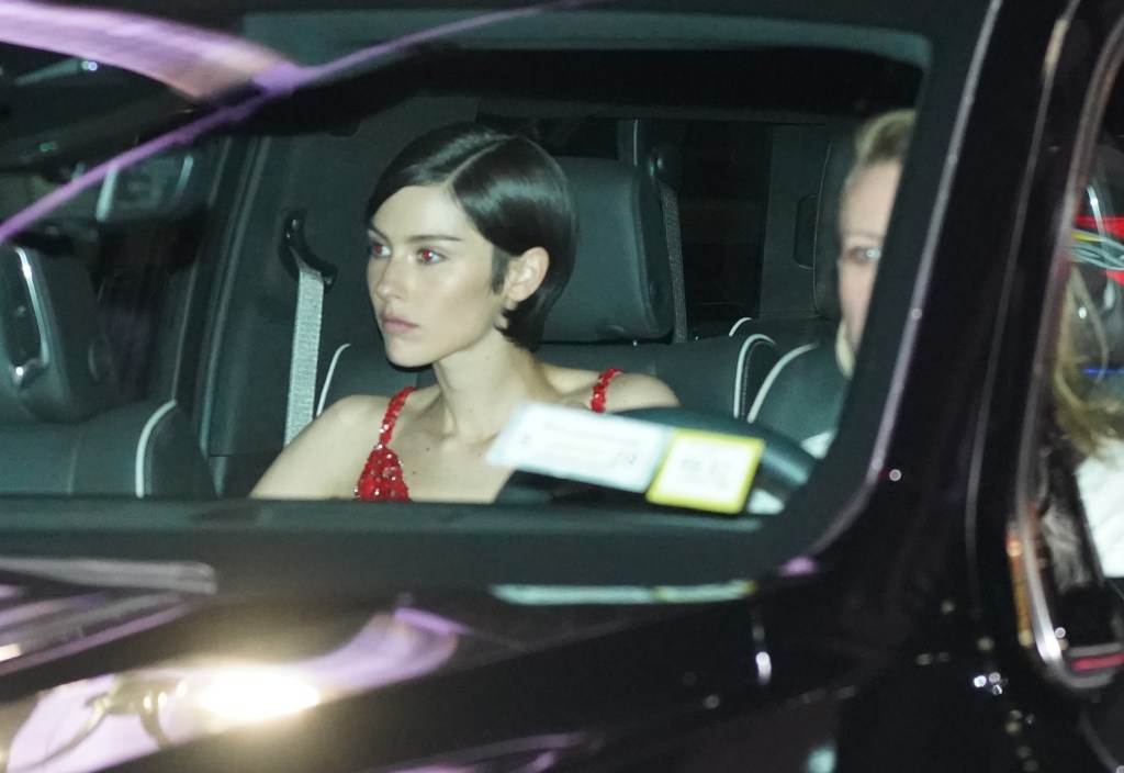 Gracie Abrams leaving the wedding of Taylor Swift and Travis Kelce.