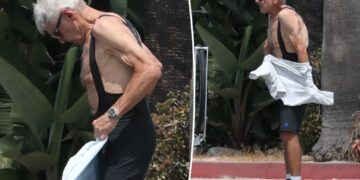 Harrison Ford, 83, shows off ripped physique while biking in LA