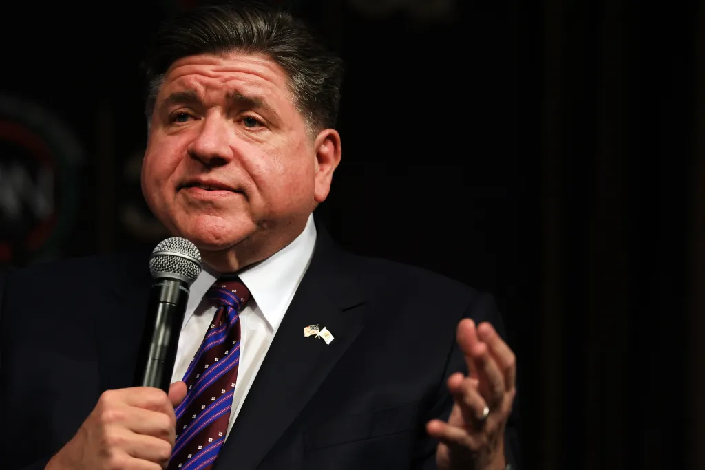 JB Pritzker speaking at the National Action Network's annual convention.