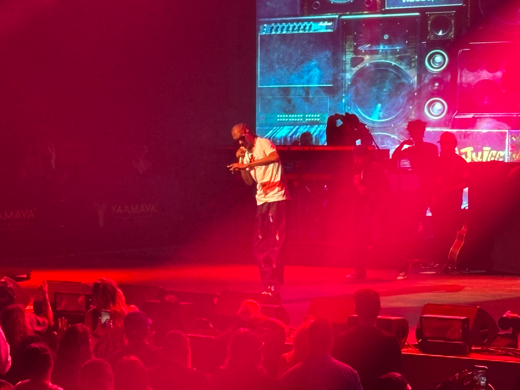 Snoop Dogg performing on stage at the Yaamava' Resort & Casino.