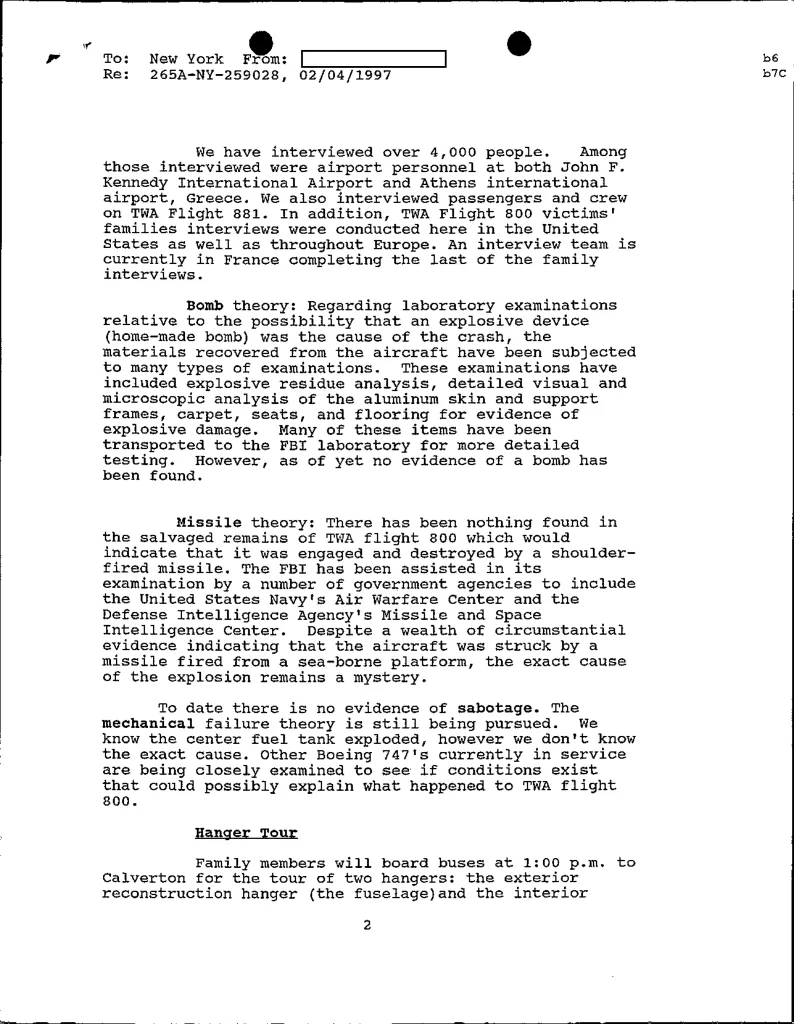 An internal document outlining potential causes, including a
