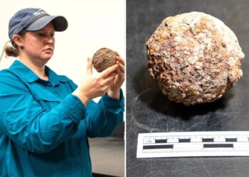 Rare cannonball emerges from ground at the Alamo, likely untouched for nearly 190 years