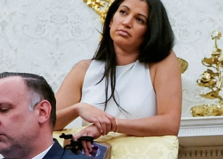 Katie Miller lashes out as reporter spots odd item on Trump’s desk