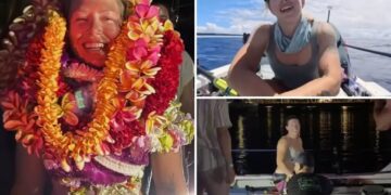 Youngest woman to row from California to Hawaii completes record-breaking journey