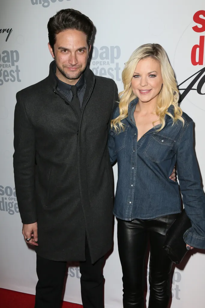 Brandon Barash and Kirsten Storms posing on the red carpet.