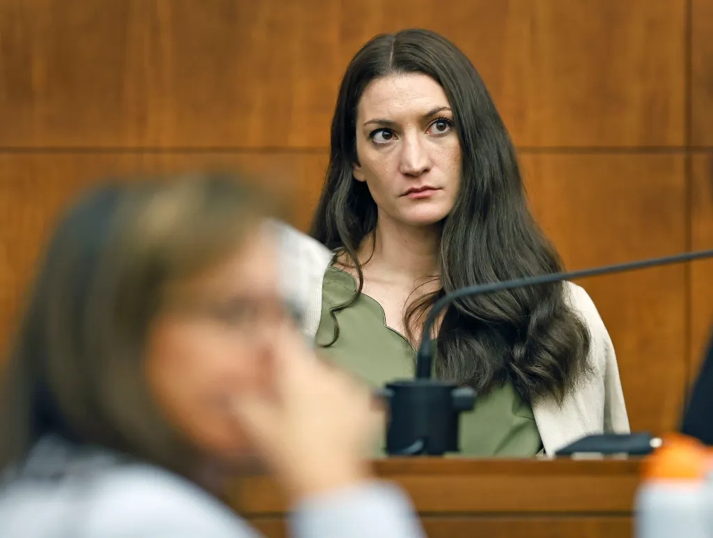 Lindsay Clancy sits in court during jury selection.