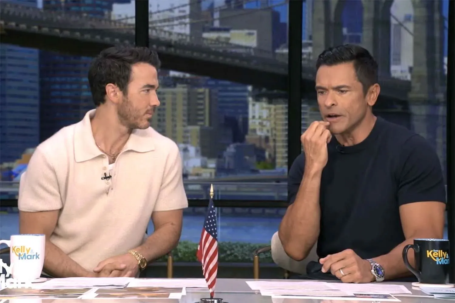 Mark Consuelos and Kevin Jonas on 