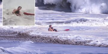 Hero teen lifeguard who saved boy from pounding California surf rescued others that day, dad reveals