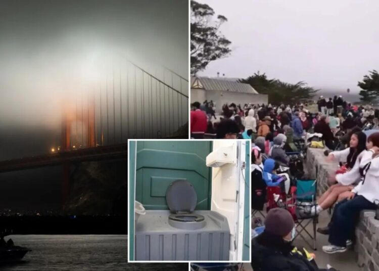 One toilet for every 787 people at Bay Area firework show as fog ruins spectacle