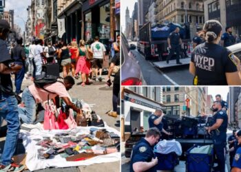 NYPD raids illegal NYC vendors again — but Canal Street businesses say it won’t change a thing