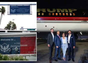 Palm Beach airport officially becomes Trump International as president’s personal plane makes first landing