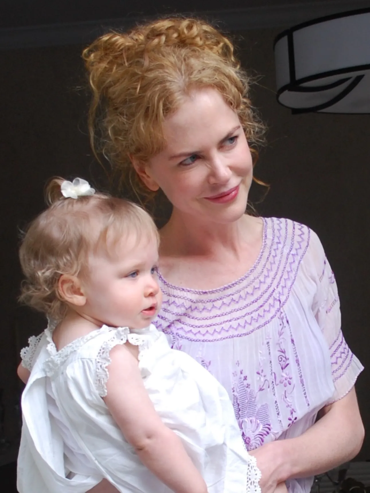 Nicole Kidman holding her daughter Sunday Rose.