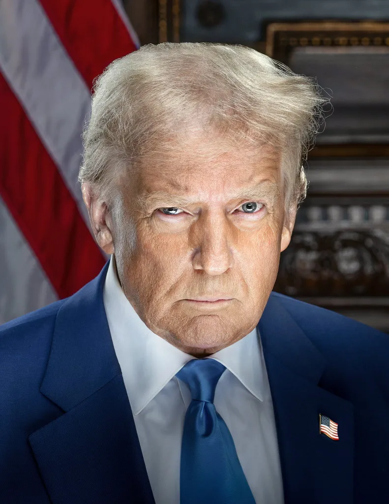 Official portrait of Donald J. Trump, the 47th President of the United States.