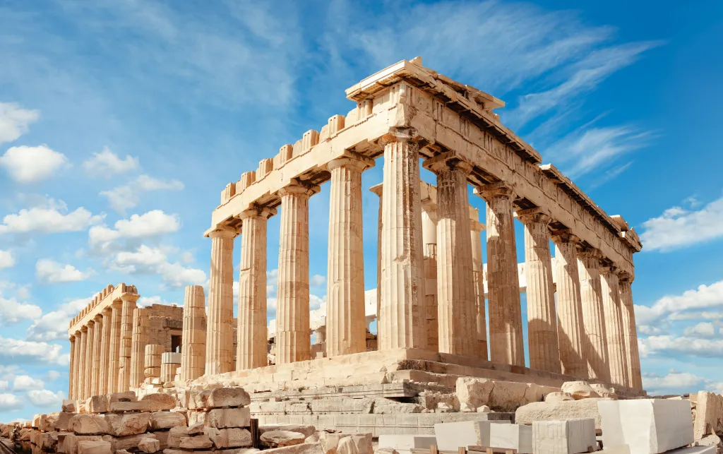 A man stabbed and injured two tourists Tuesday morning near the ancient Acropolis in Athens, Greece’s top tourist attraction, police said.
