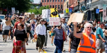 Protests flare up at Susan Collins’ office after ICE shooting in Maine