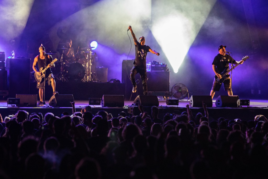 Sick of It All performing on stage at Hellfest Open Air Festival.