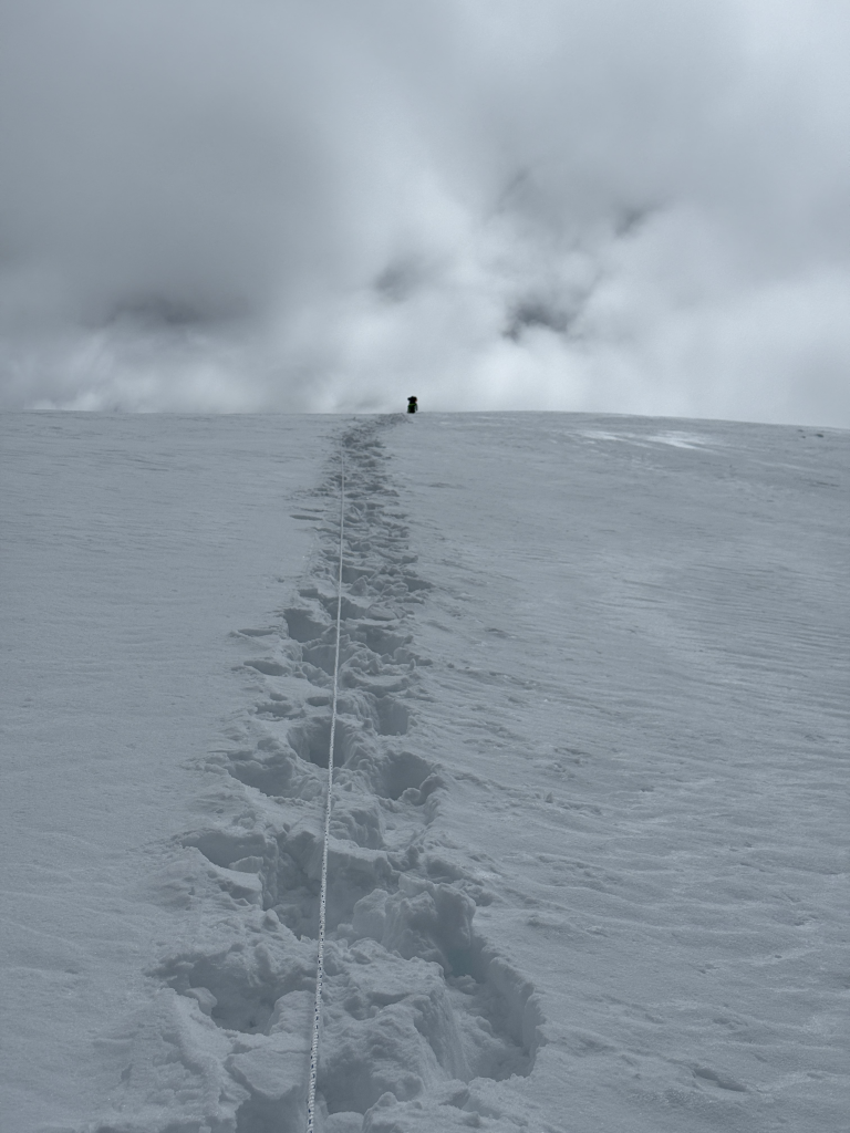 A trail on the mountain shared by alpinist Napier Fuller.