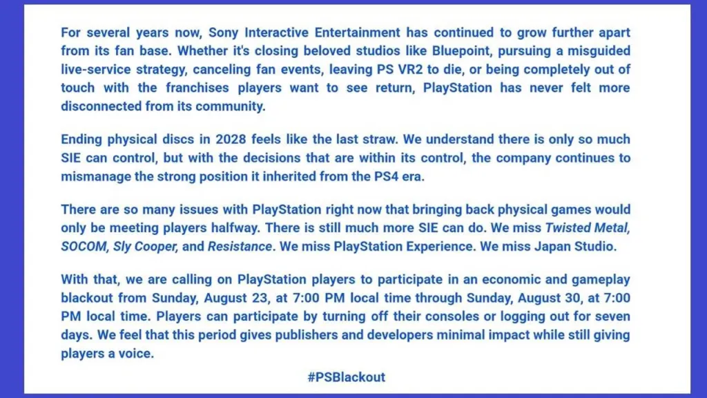PlayStation Boycott Campaign