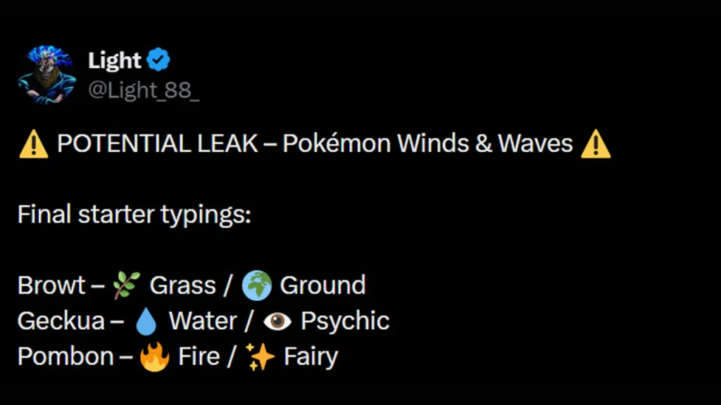 Pokemon Gen 10 Starters Final Evolution Leak