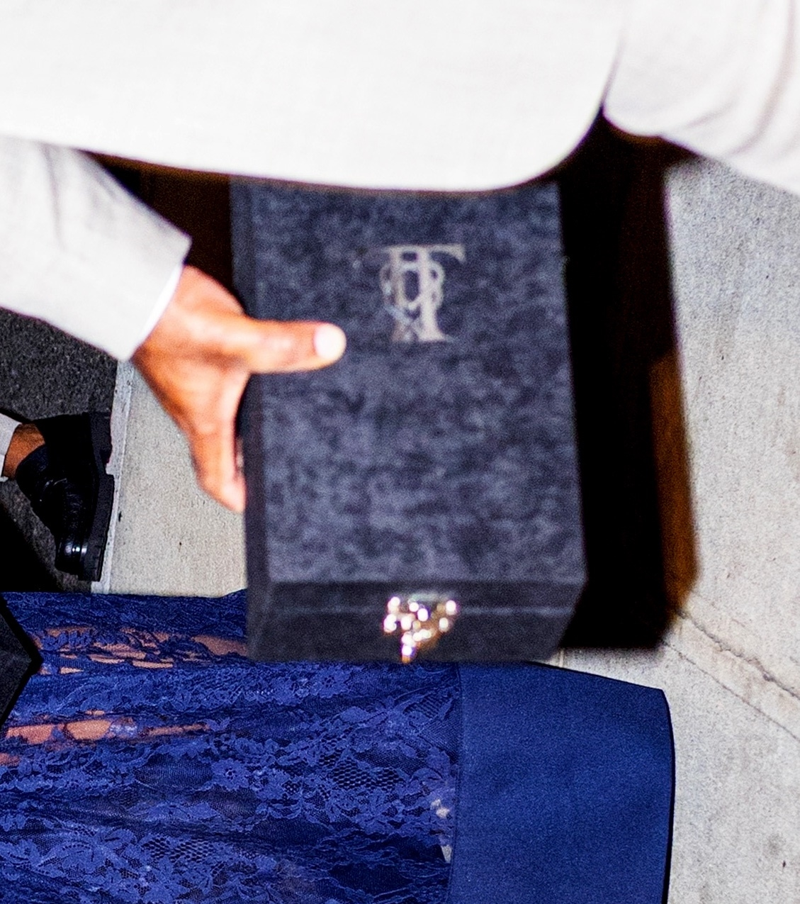 Taylor Swift and Travis Kelce rehearsal dinner box 