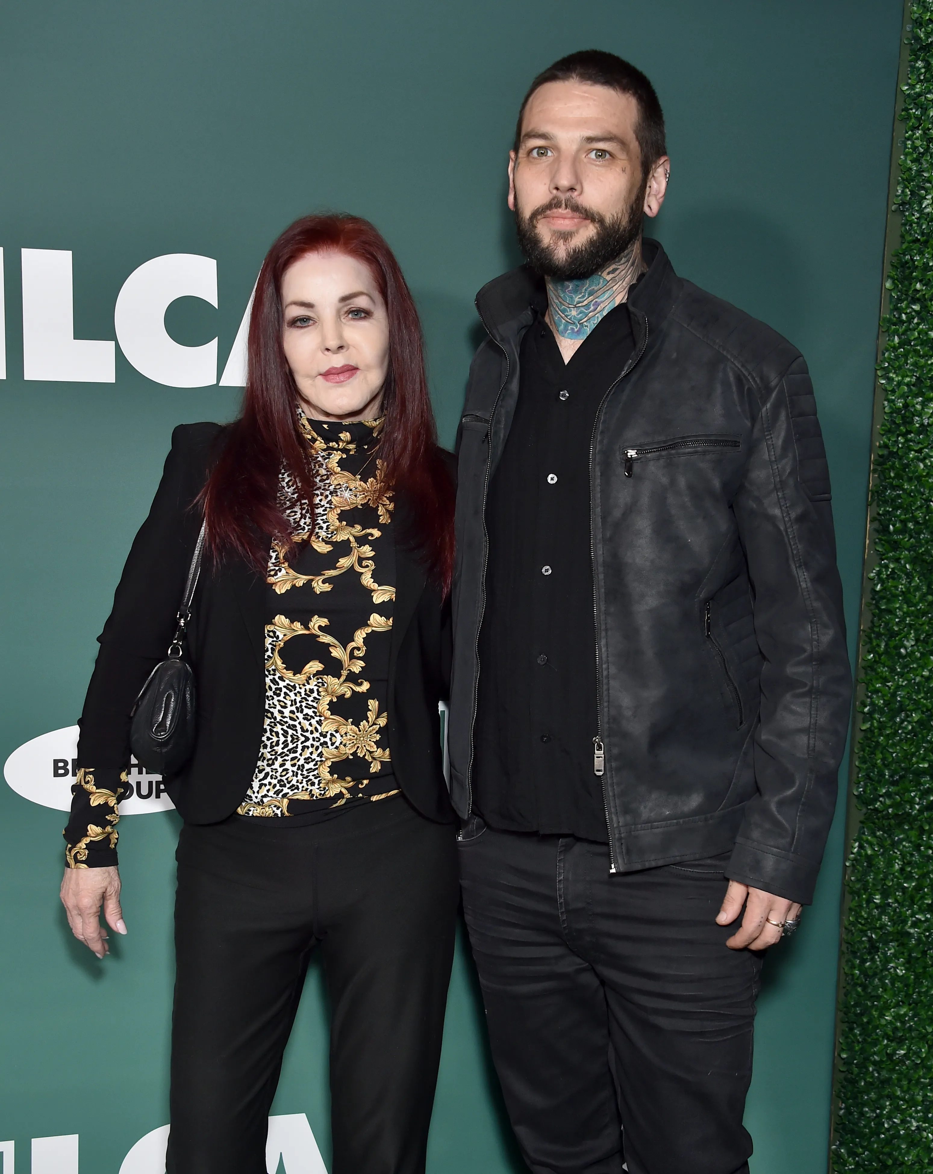Priscilla Presley and Navarone Garcia posing together at the Last Chance for Animals 40th Anniversary Gala.