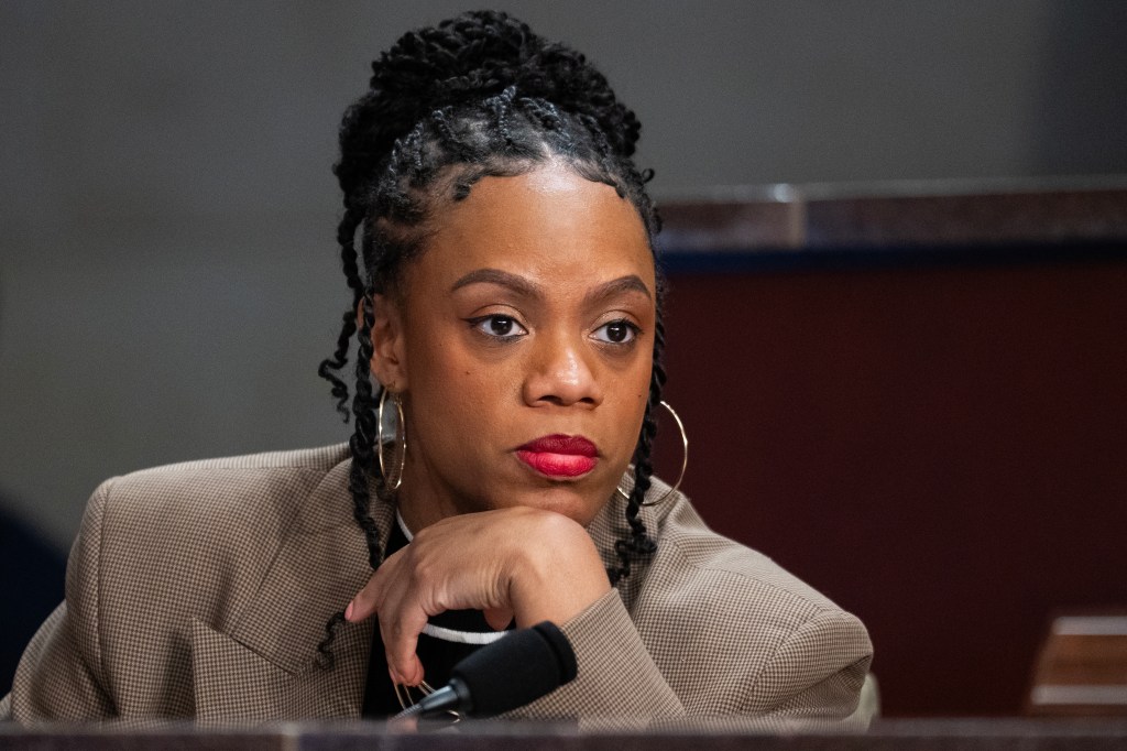 Rep. Summer Lee, D-Pa., attending the House Oversight and Government Reform Committee markup.
