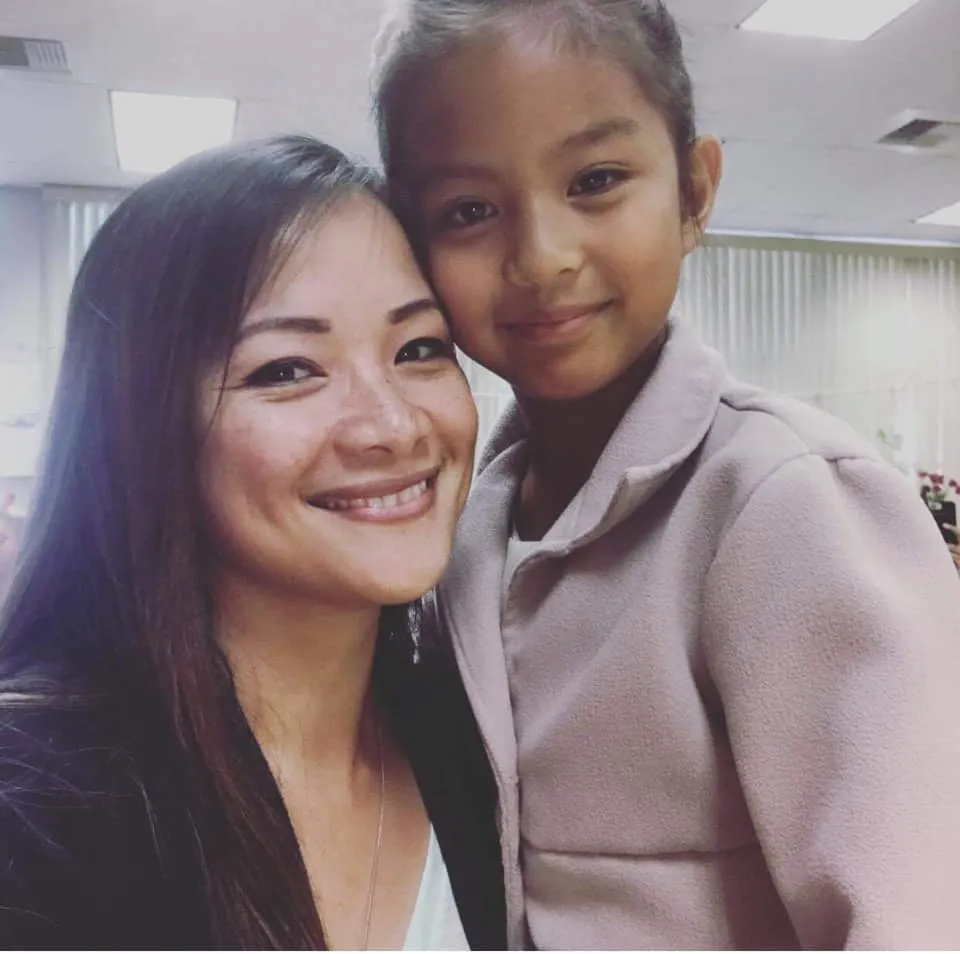 Maya Millete with her daughter.