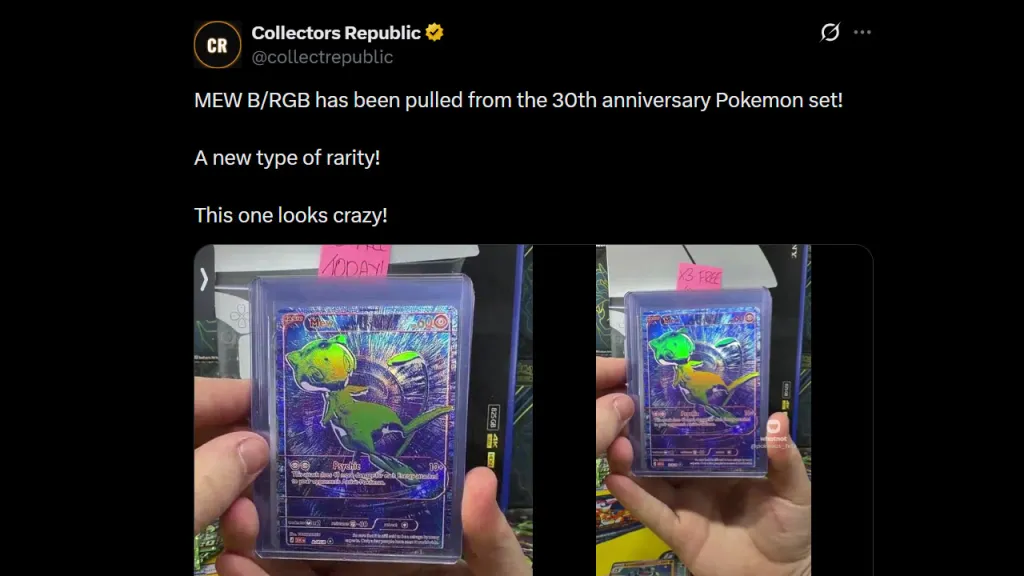 Secret Rare Mew Card Leak Pokémon TCG 30th Celebration Set