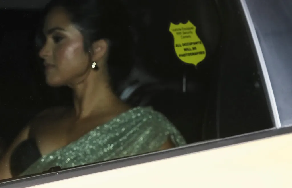 Selena Gomez leaving Madison Square Garden.