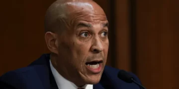 ‘You won’t even let me answer!’ Todd Blanche erupts at Cory Booker over Maxwell moves