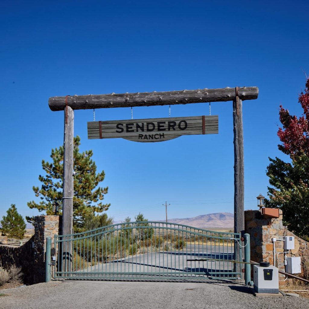 A wooden sign for