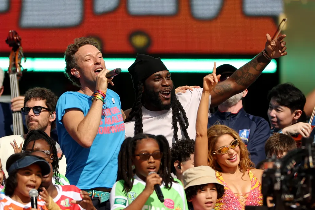 Chris Martin performing at the FIFA World Cup 2026 Final Halftime Show.